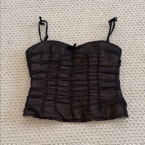 With Jean Black Camisole Top